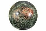 Polished Seraphinite Sphere with Red Jasper - Siberia #207908-4